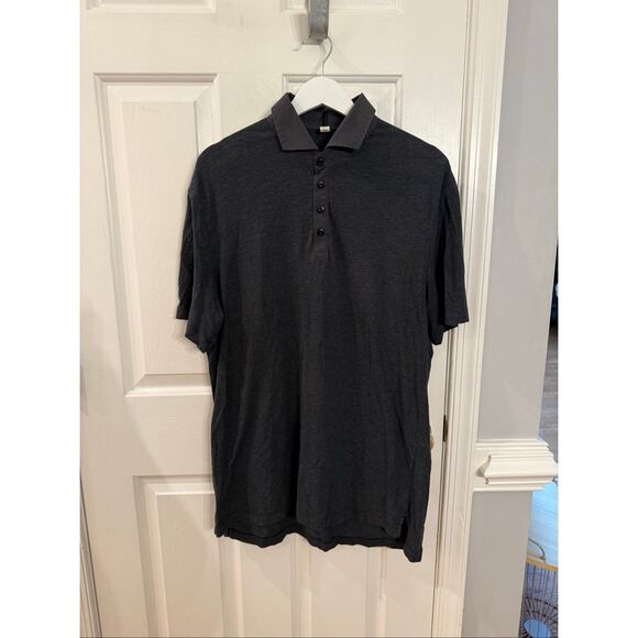 Lululemon Men’s Dark Gray Polo Shirt sz XL EUC - Picture 1 of 7